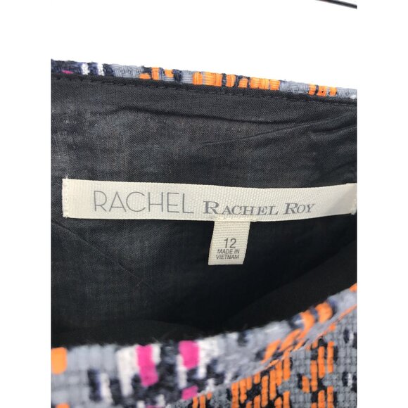 Rachel Roy Textured Cotton Skort Short Gray Orange Size 12 - Picture 3 of 6
